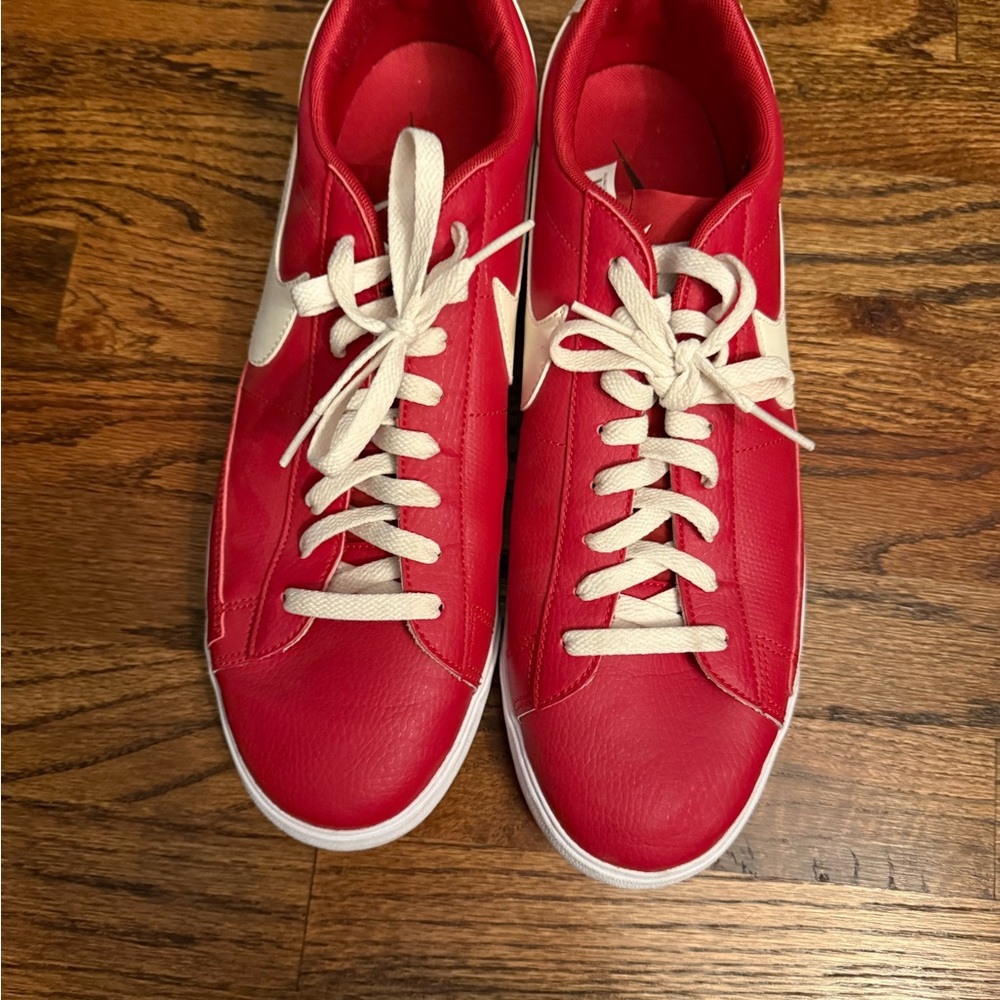 Nike blazer low premium gym red/ white sneakers size 13.